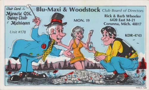 Vintage radio qsl postcard - vintage, cb